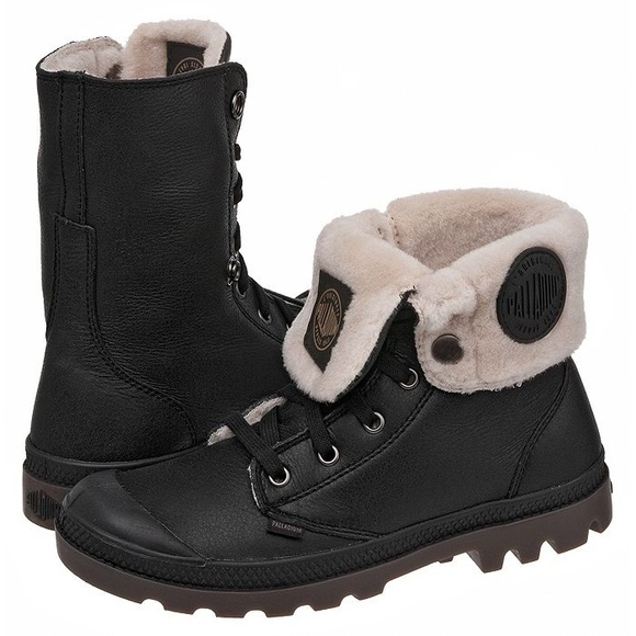 Palladium Kids Leather Wool Boots - Picture 1 of 16